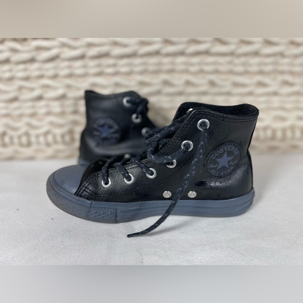 Converse Chuck Taylor All Star High Top Shoes Solid Black Youth Size 13